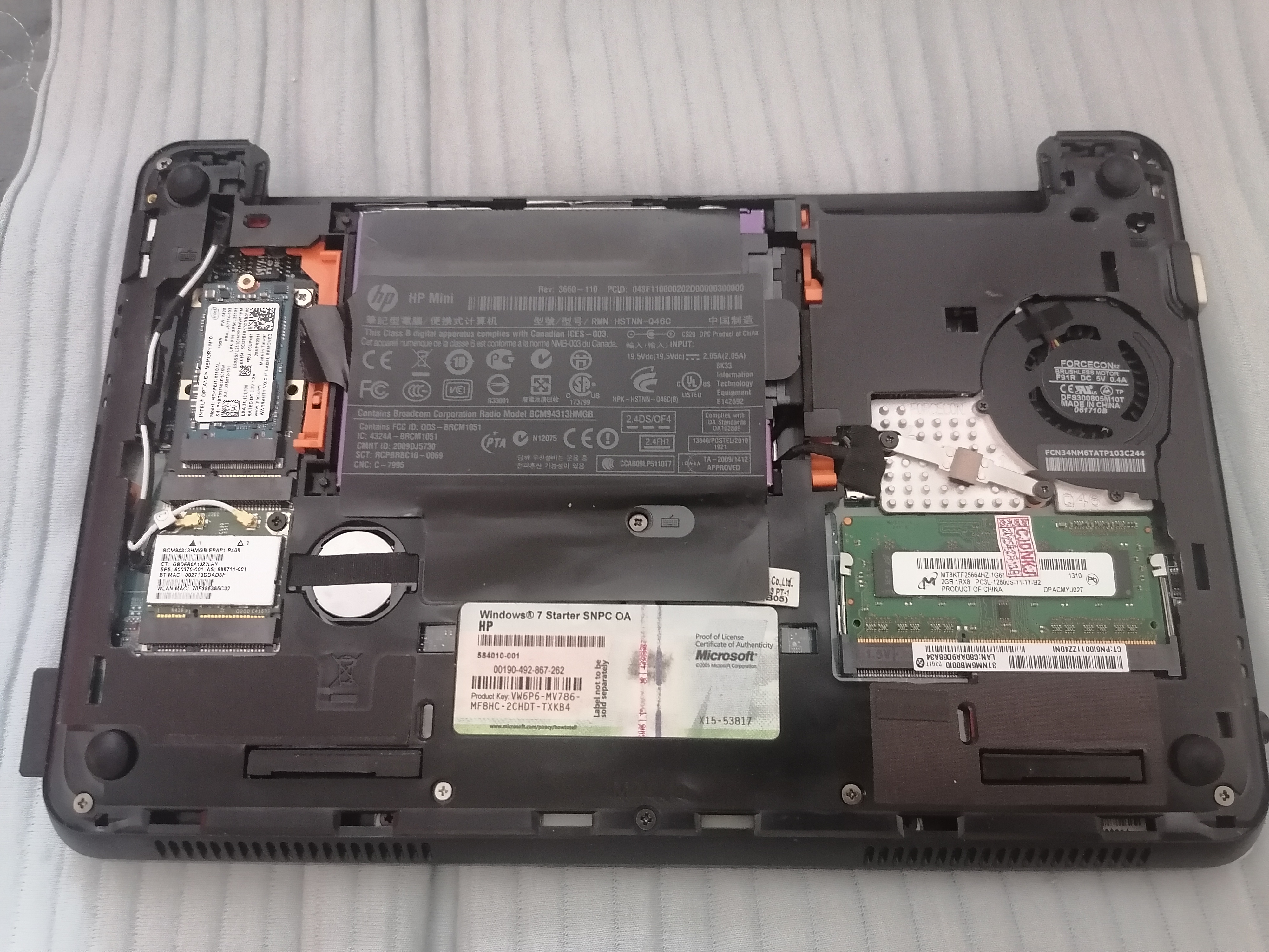 hp mini 210安装mpcie转nvme