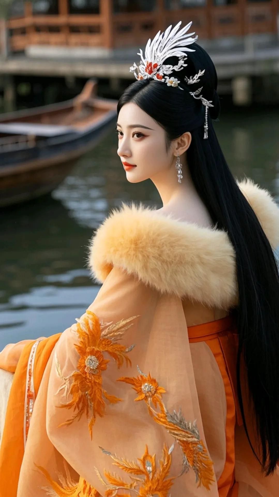 穿越千年的美:景甜橙黄古装惊艳诠释苏妲己