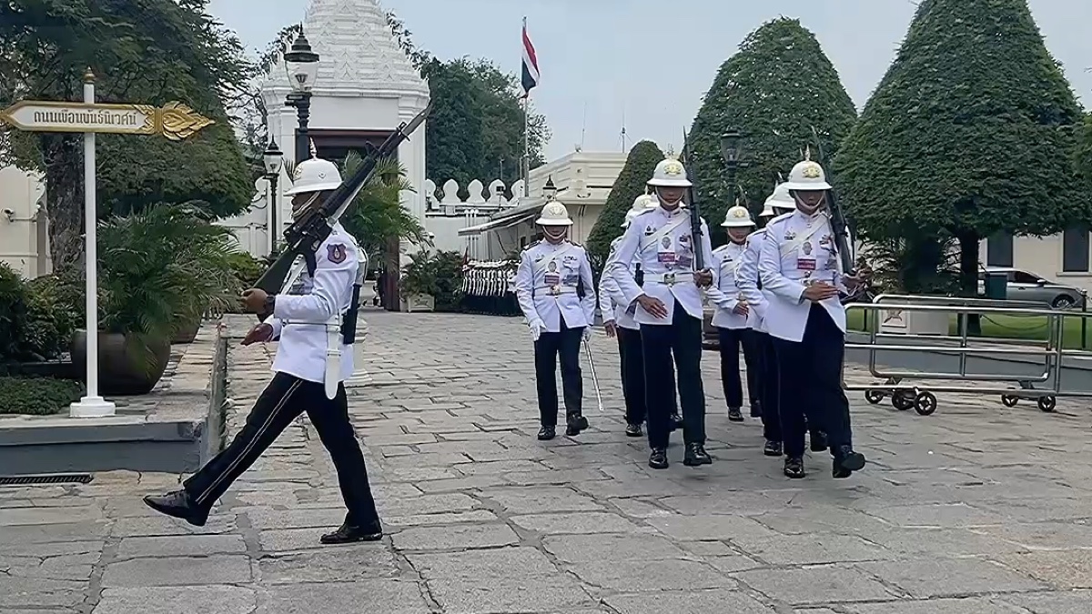 泰国曼谷大皇宫仪仗队