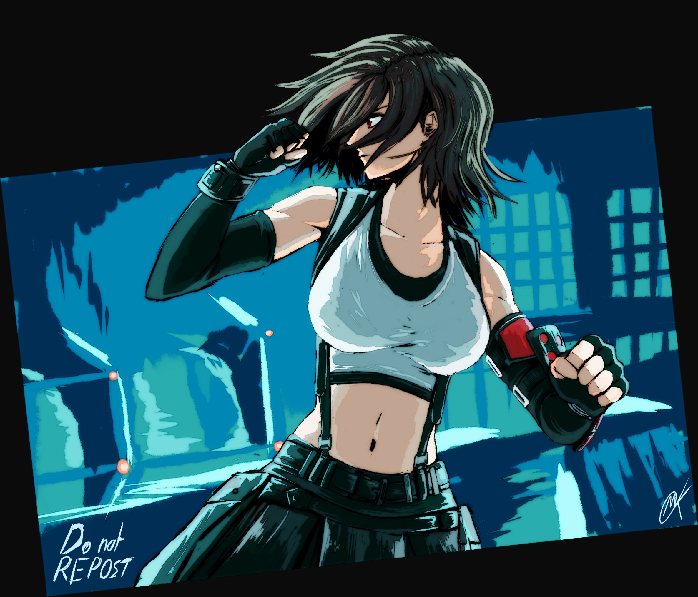 《最终幻想7》中的女性角色蒂法就是很典型的一位黑长直的美女,不过前