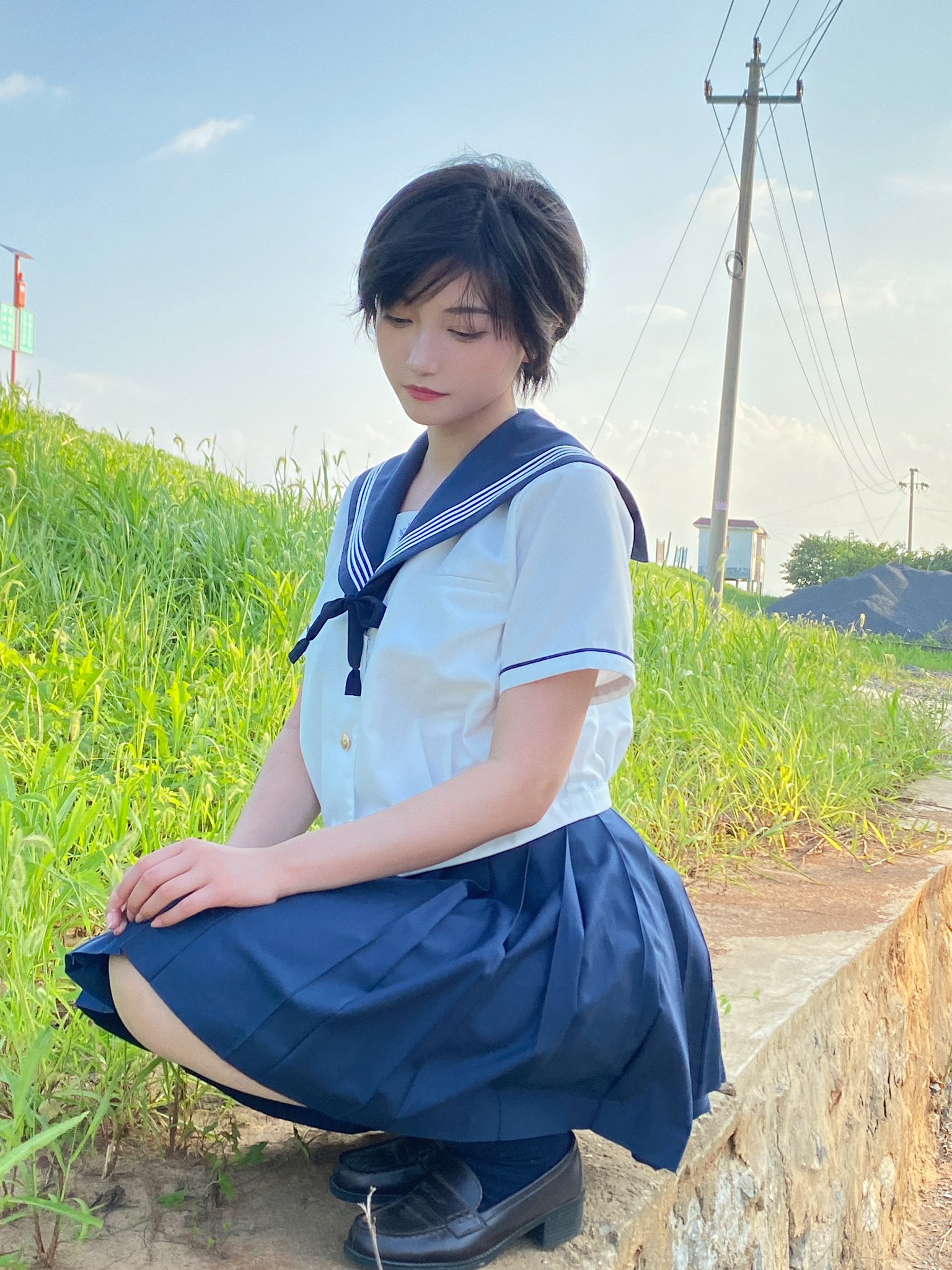 百合纯美长腿黑丝cos精选