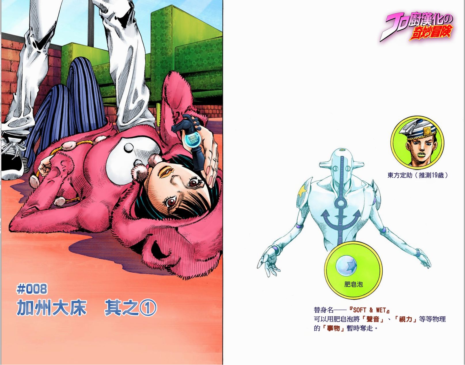 漫画jojo的奇妙冒险全彩版第8部第2卷