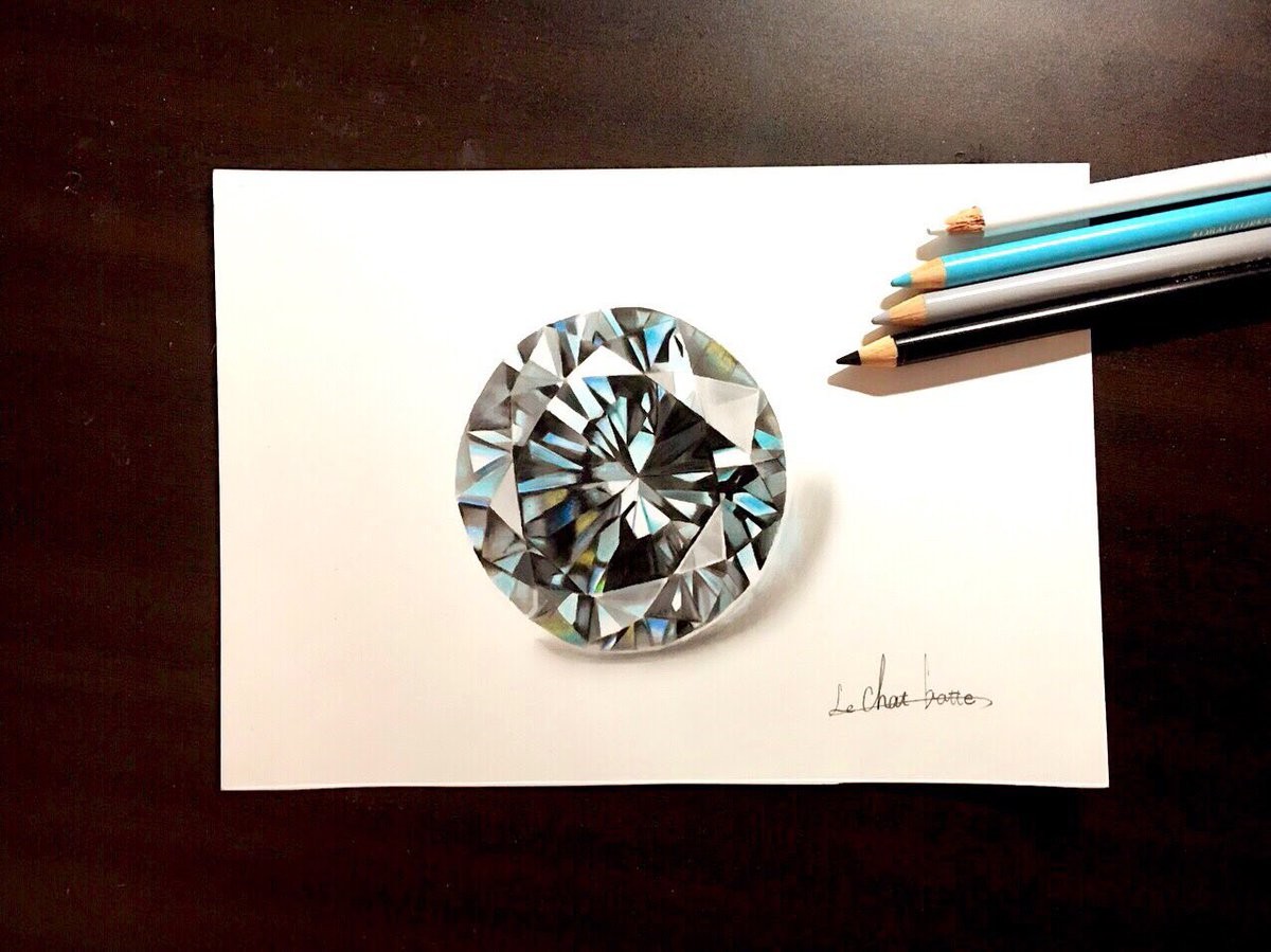 日本15岁画师展现超强功力 仅用铅笔画出华丽宝石 - acfun弹幕视频网