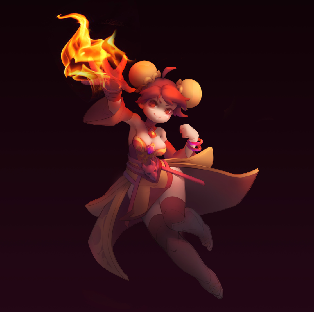 就是普通的火女换了个包子头.