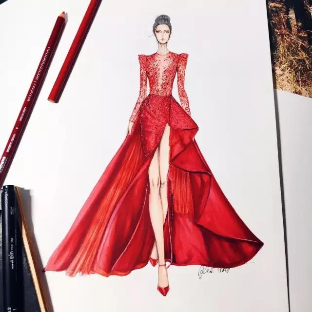 这些美到逆天的仙女裙手绘竟然出自一个95年的小哥哥之手,每个爱美的