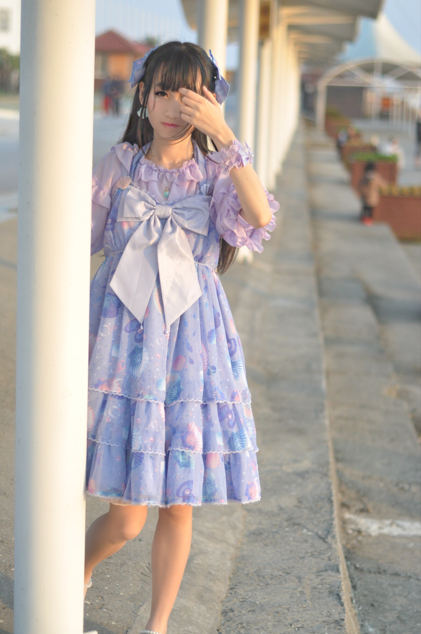 lolita私影:ap贝壳jsk 紫/白双色