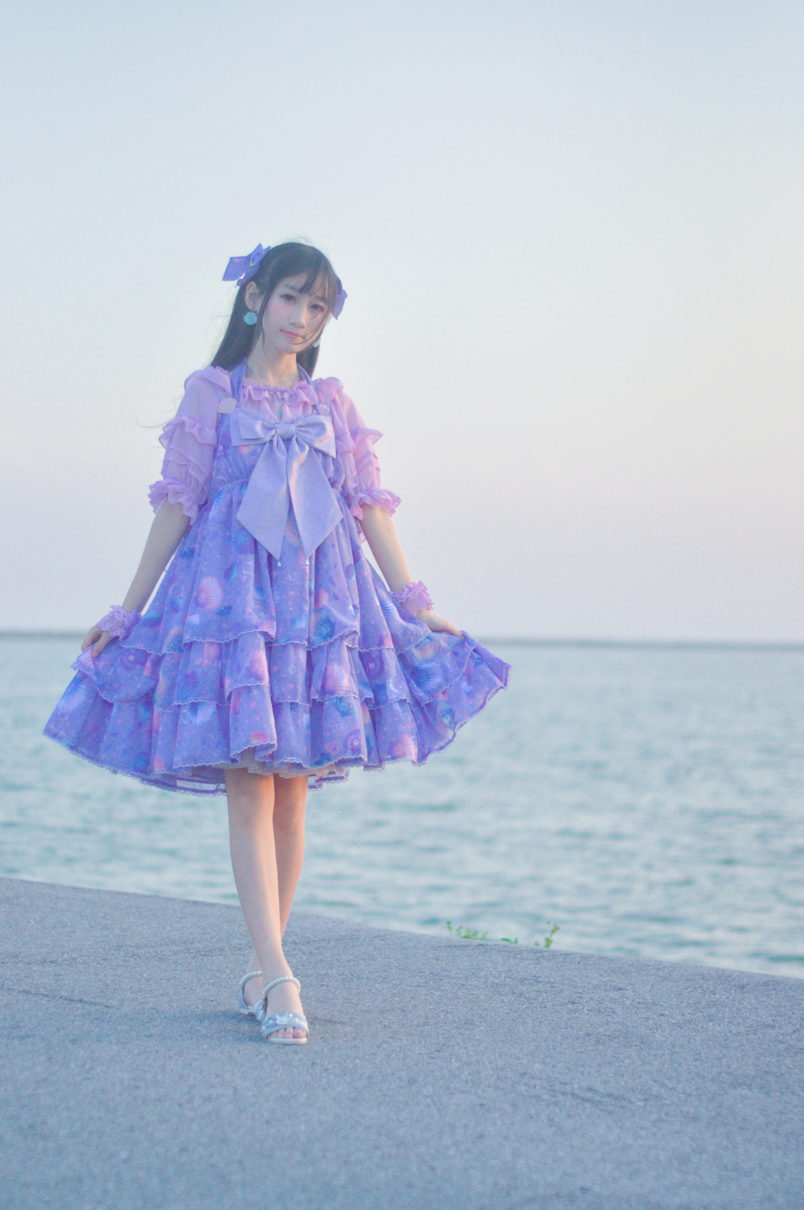 lolita私影:ap贝壳jsk 紫/白双色