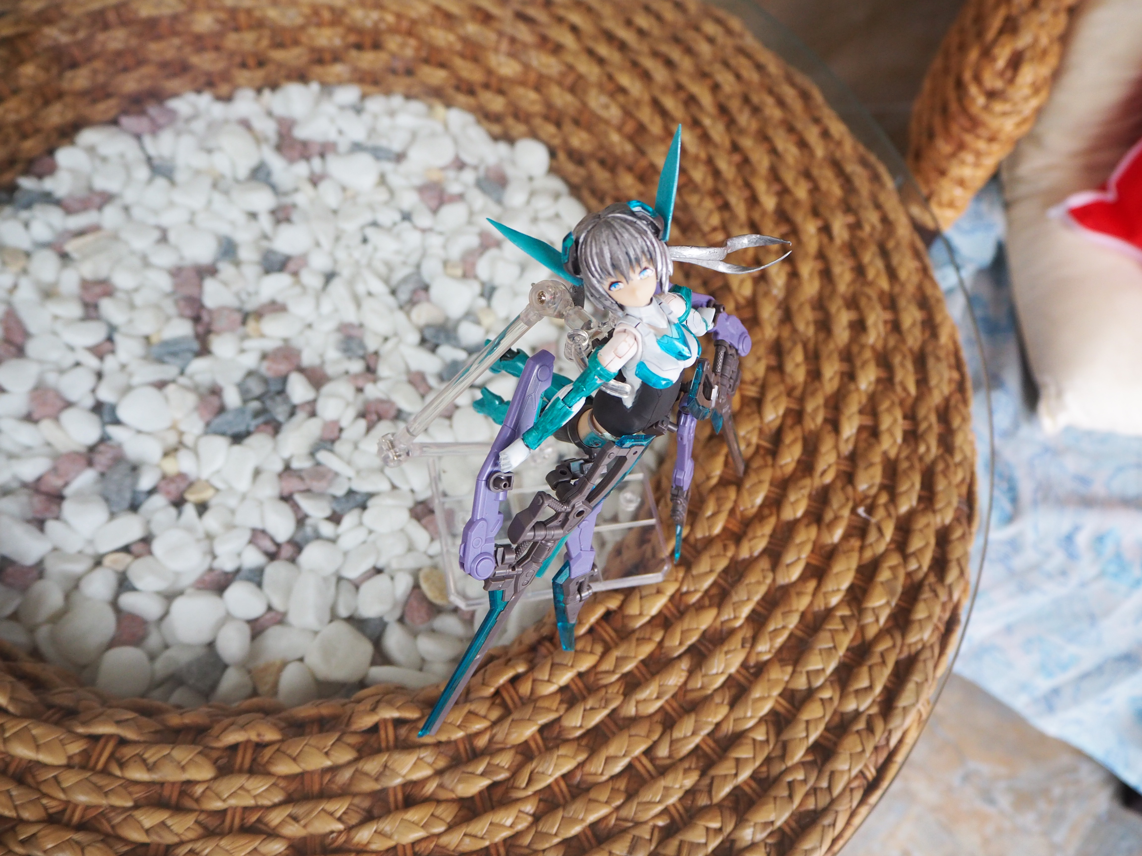 【邪神手办】歼十-矢量姬,机娘自改件涂装