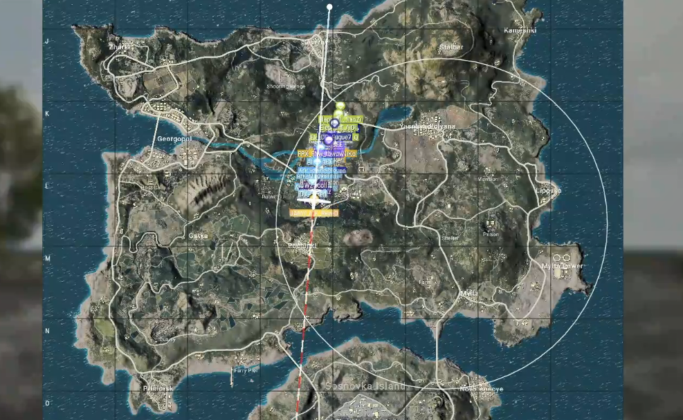 第五局地图来到了大家熟知得机场海岛图,飞机航线从上到下,安全区则刷