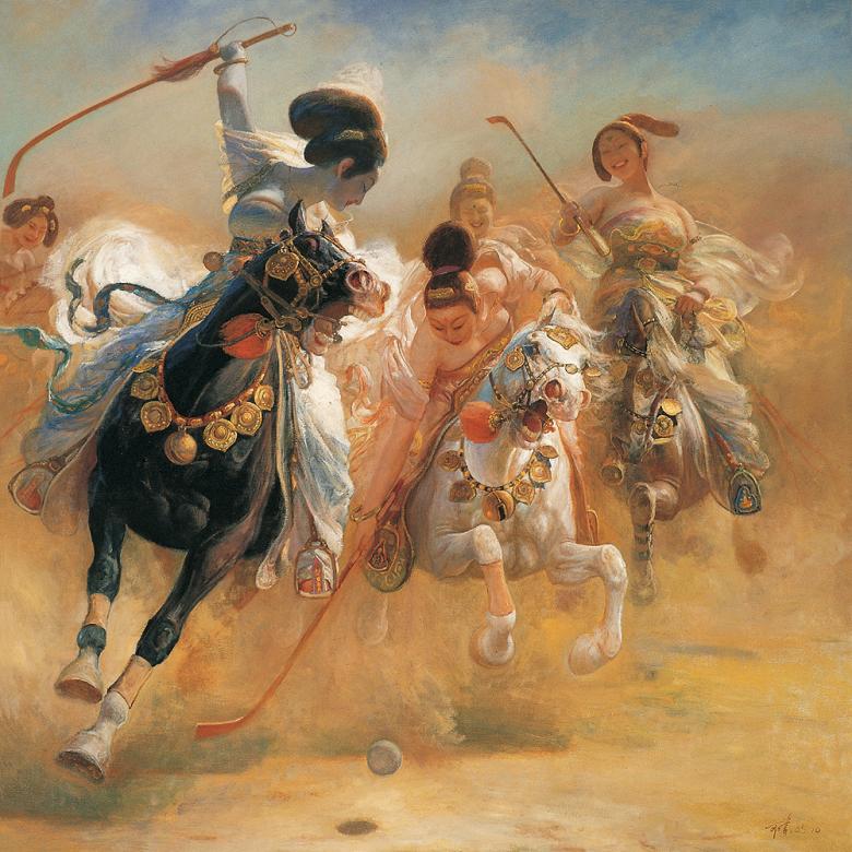 铁马金戈入画来——王可伟先生的中国风油画