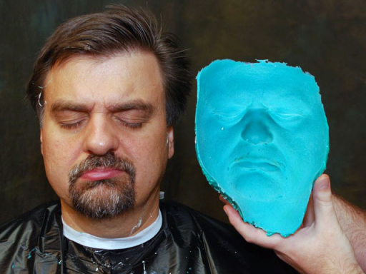 硅胶人皮面具模具翻置教程