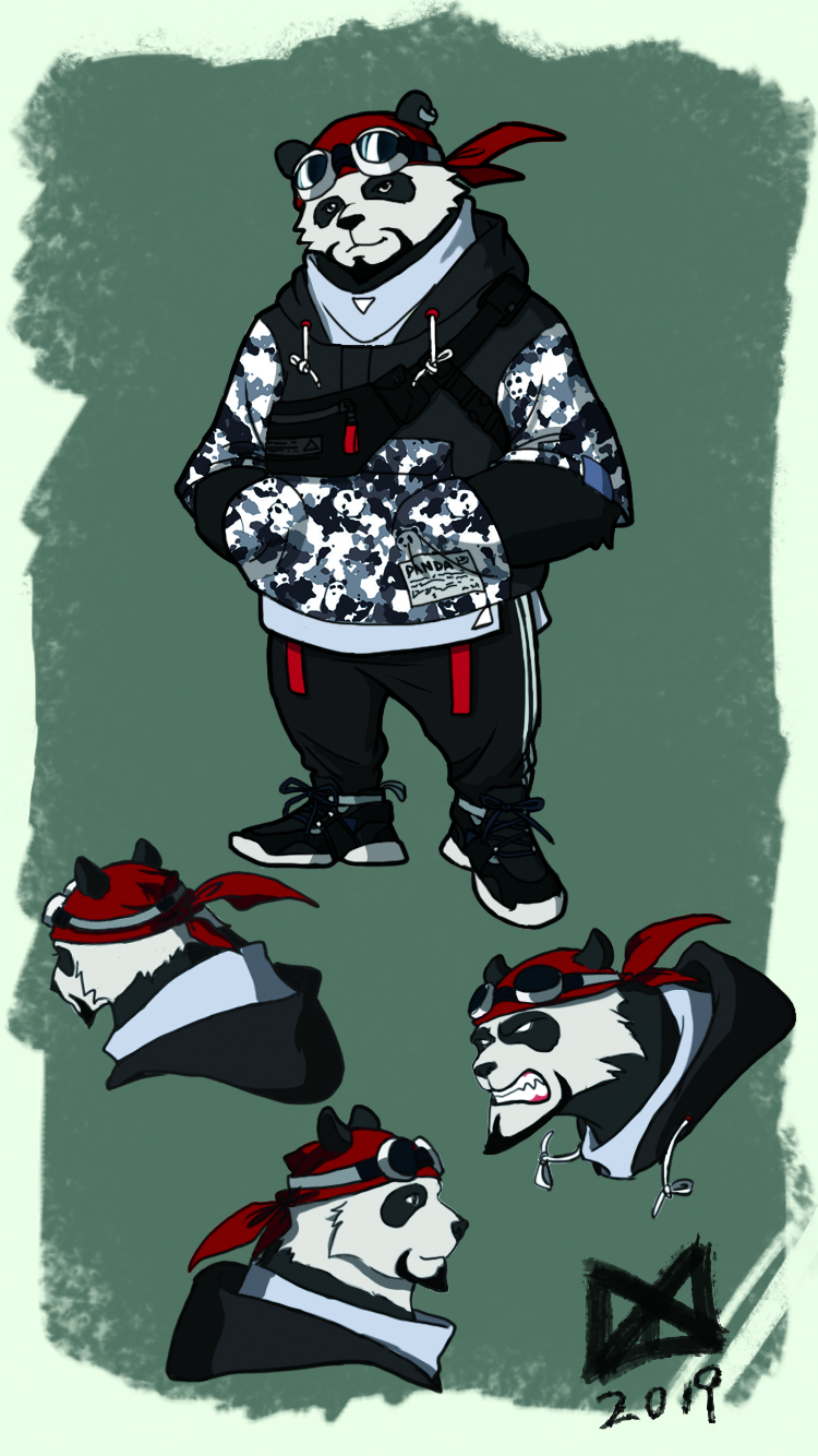 中国大熊猫国际形象潮男胖熊猫潘达尔