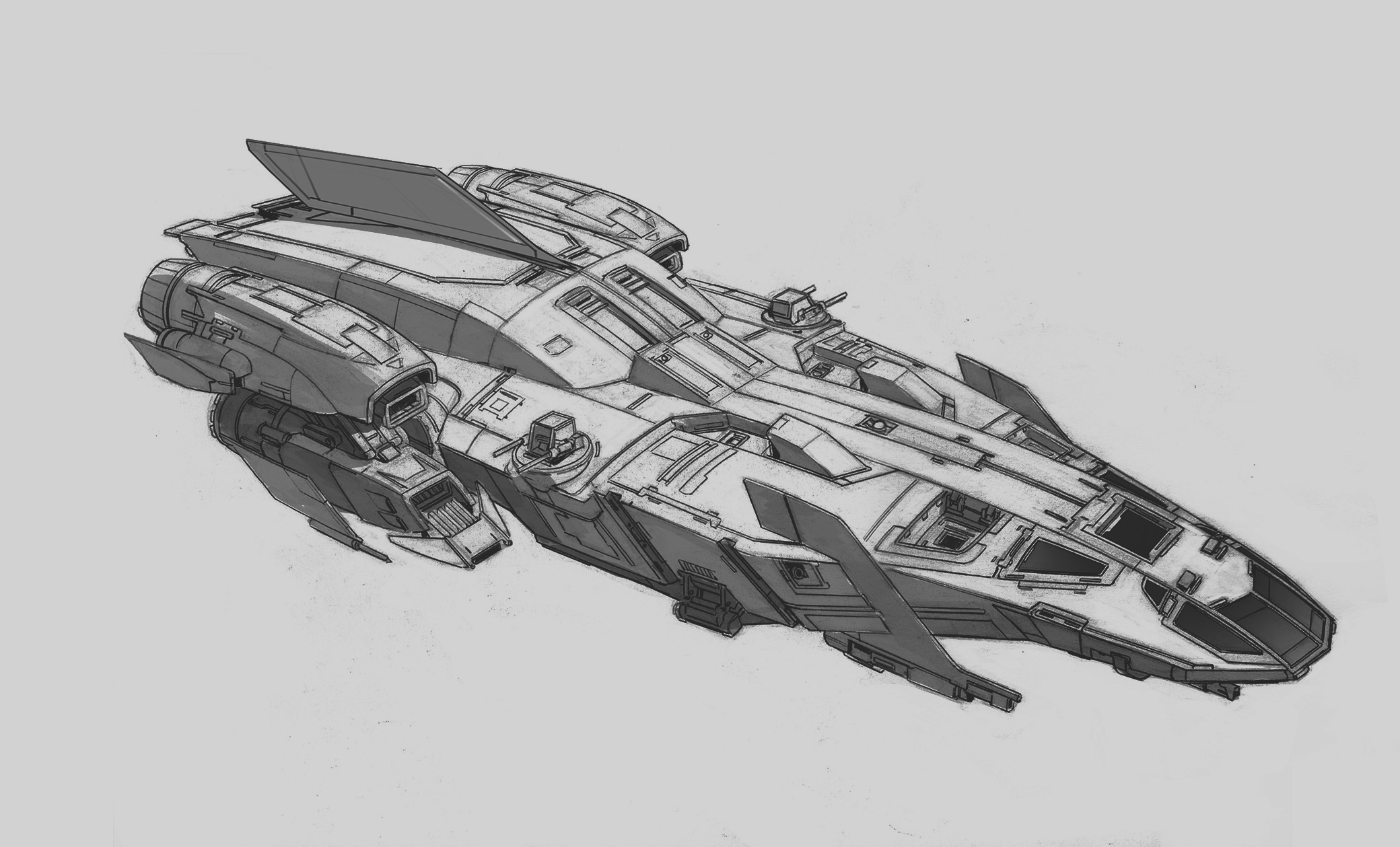 星际公民德雷克海盗船前期概念设计到最后定稿