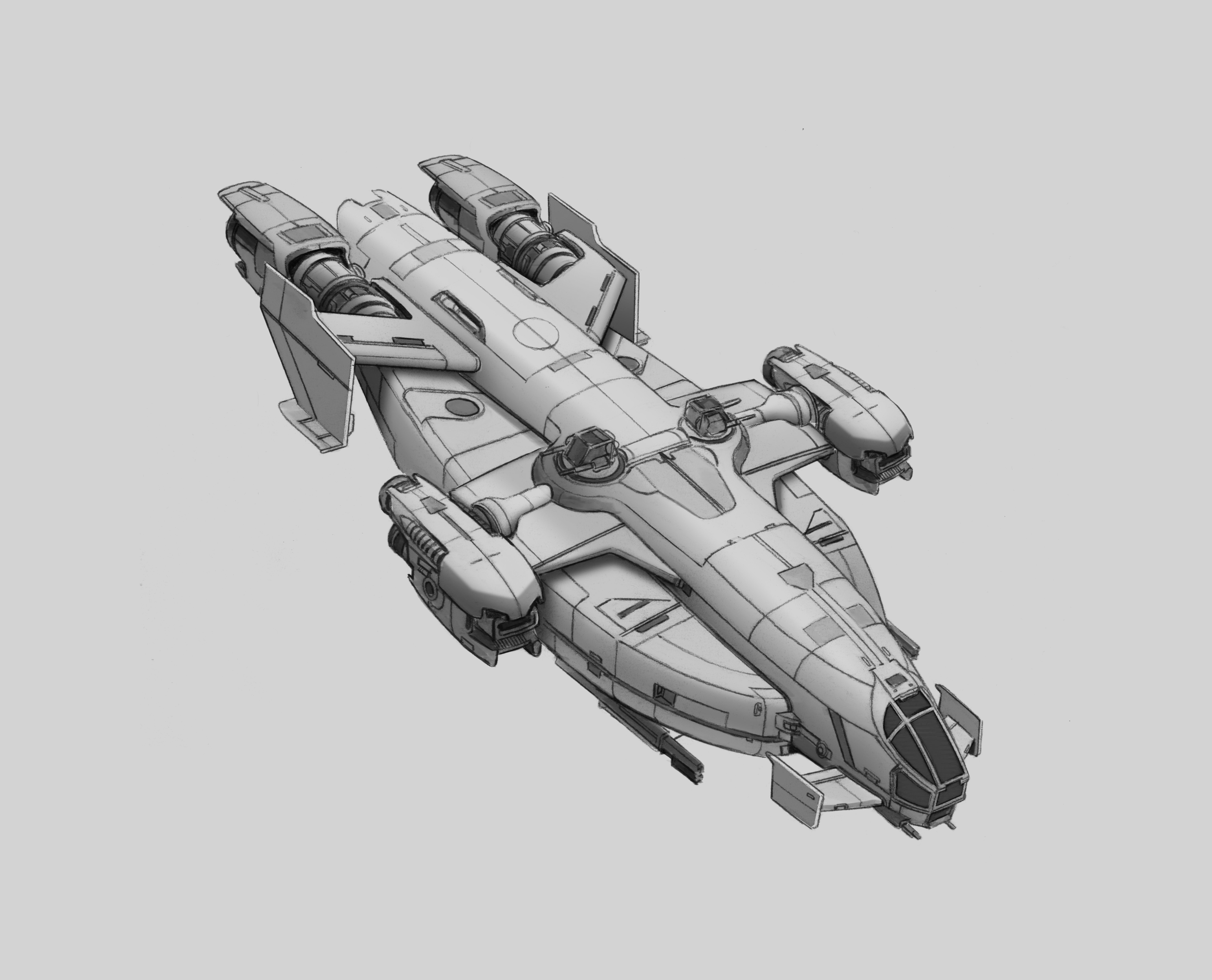 星际公民德雷克海盗船前期概念设计到最后定稿