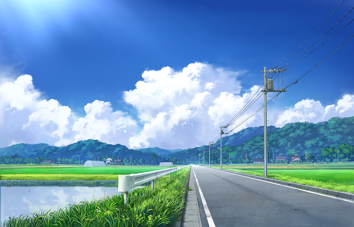 日本动漫风景壁纸公路图片