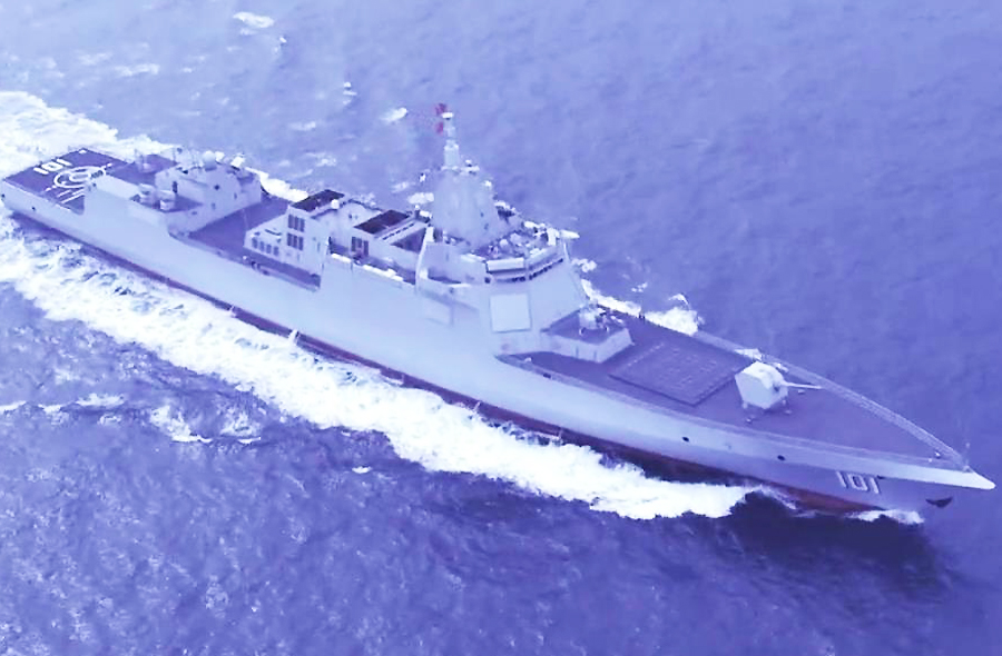 055万吨大驱首舰全能舰是基于我国舰载电磁武器与全电舰船技术两大