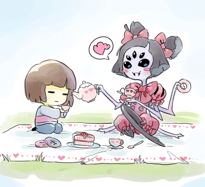 undertale傳說之下精美人物圖包muffetfrisk篇