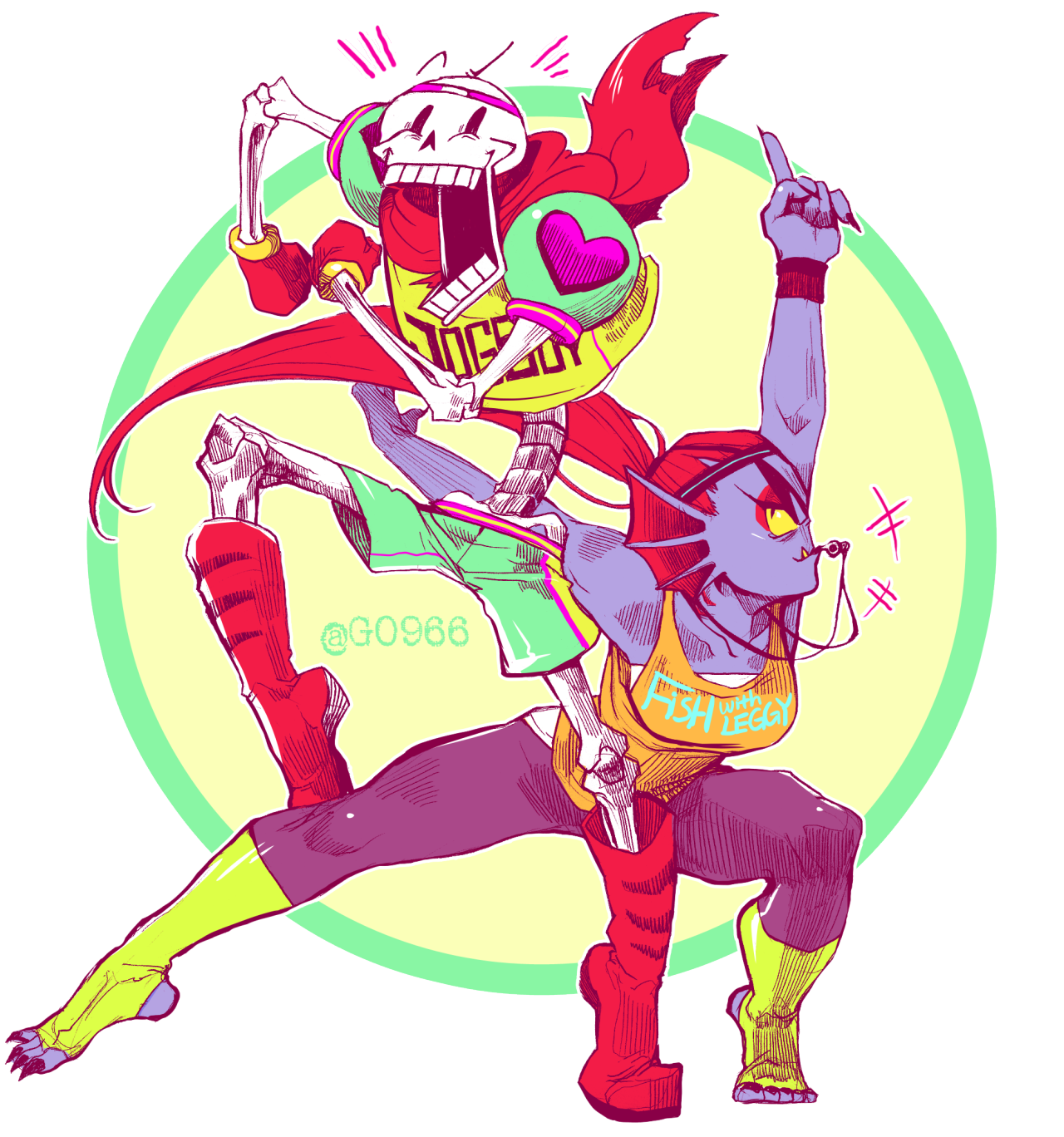 undertale传说之下精美人物图包papyrusundyne篇