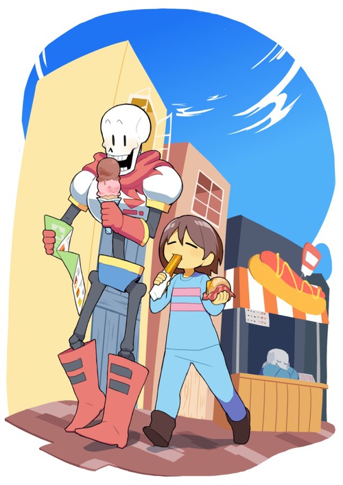 undertale傳說之下精美人物圖包friskpapyrus篇