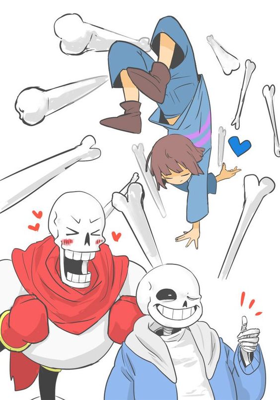 undertale傳說之下精美人物圖包frisksanspapyrus篇