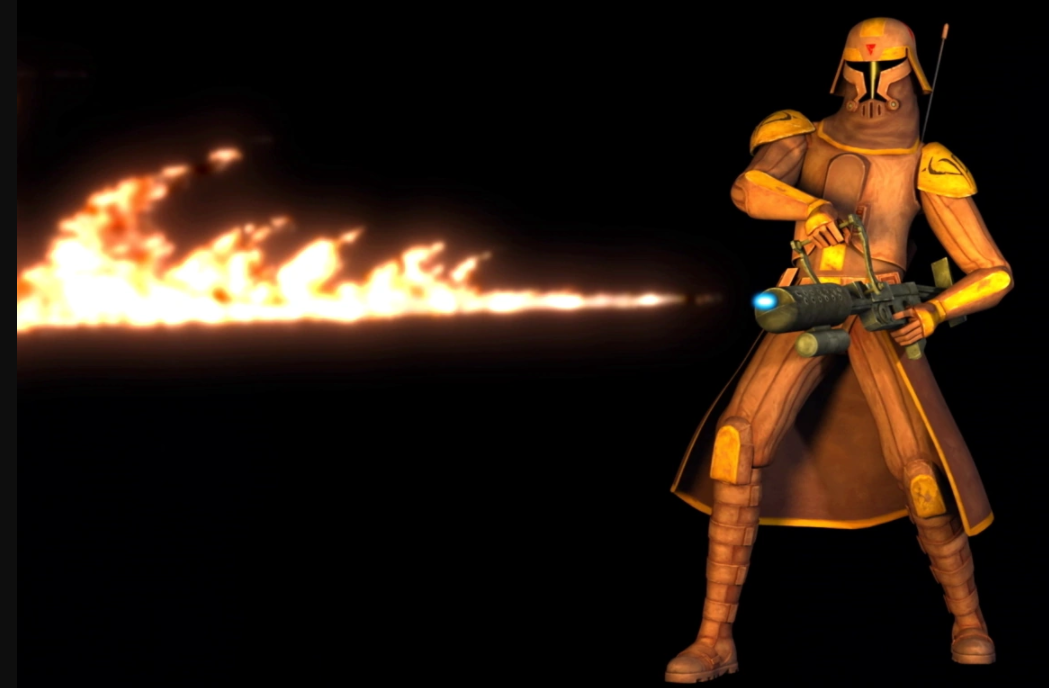 喷火部队的一名士兵克隆人炮手(clone gunner)克隆人炮手是操纵尘辆