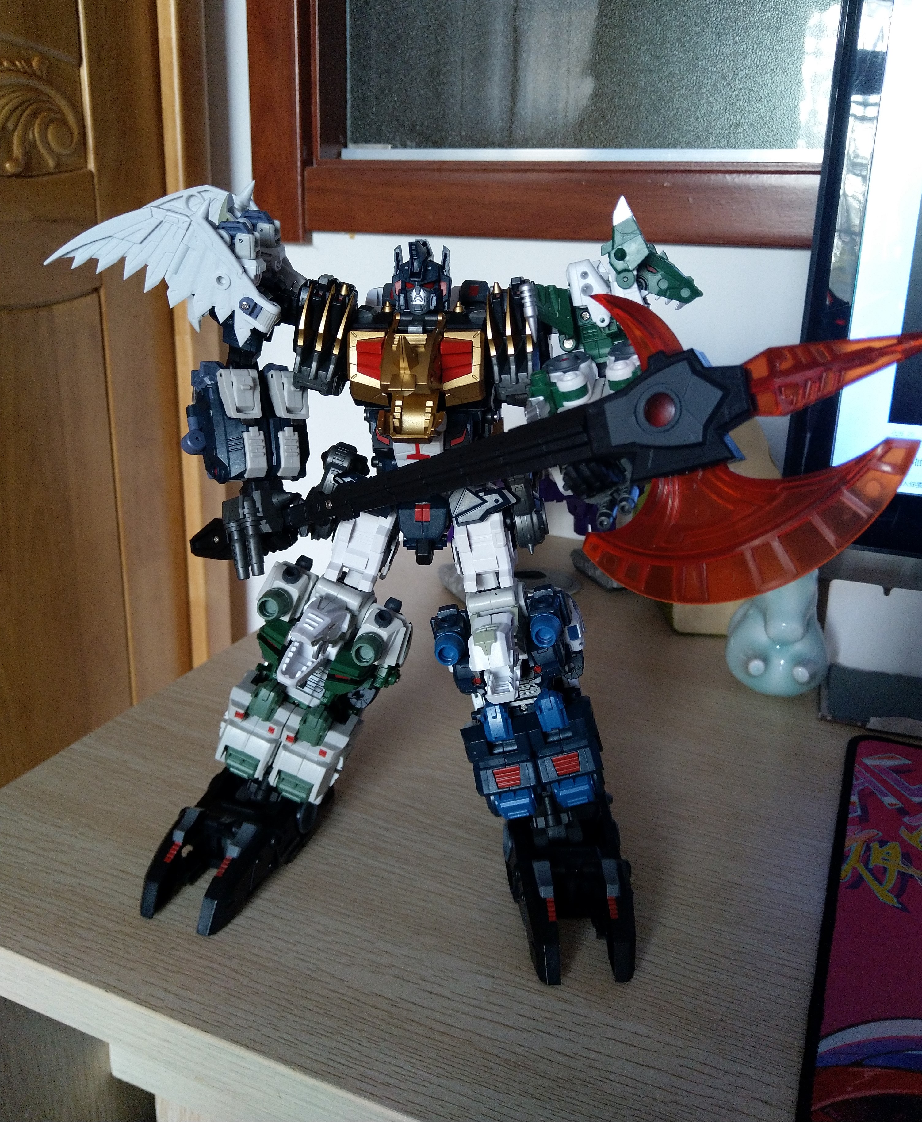 变形金刚玩具之fpj怪魔龙三龙一及合体