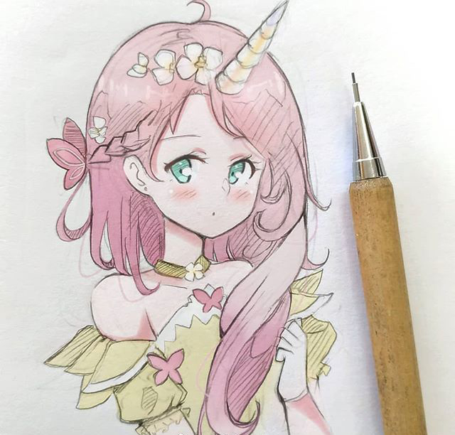 教程分享一组可爱的美女插画专业绘画课程