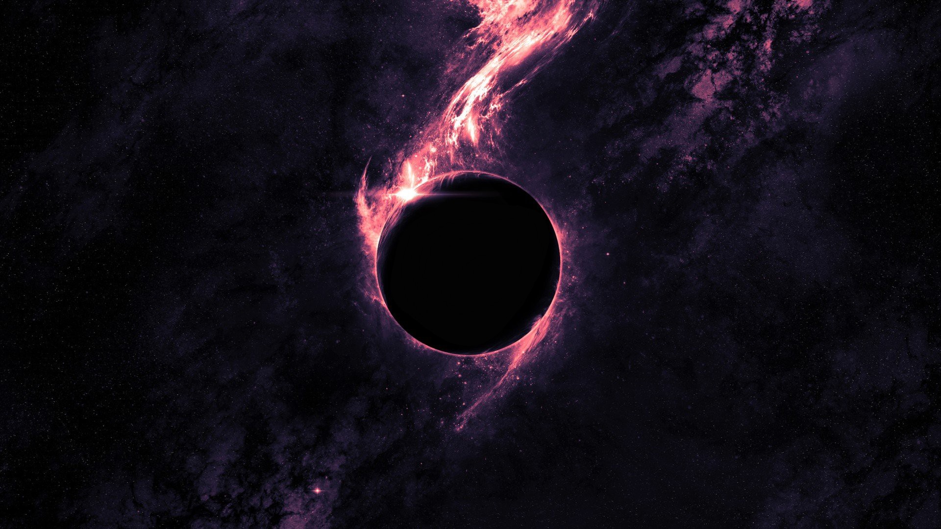 网上特别火的黑洞壁纸图片