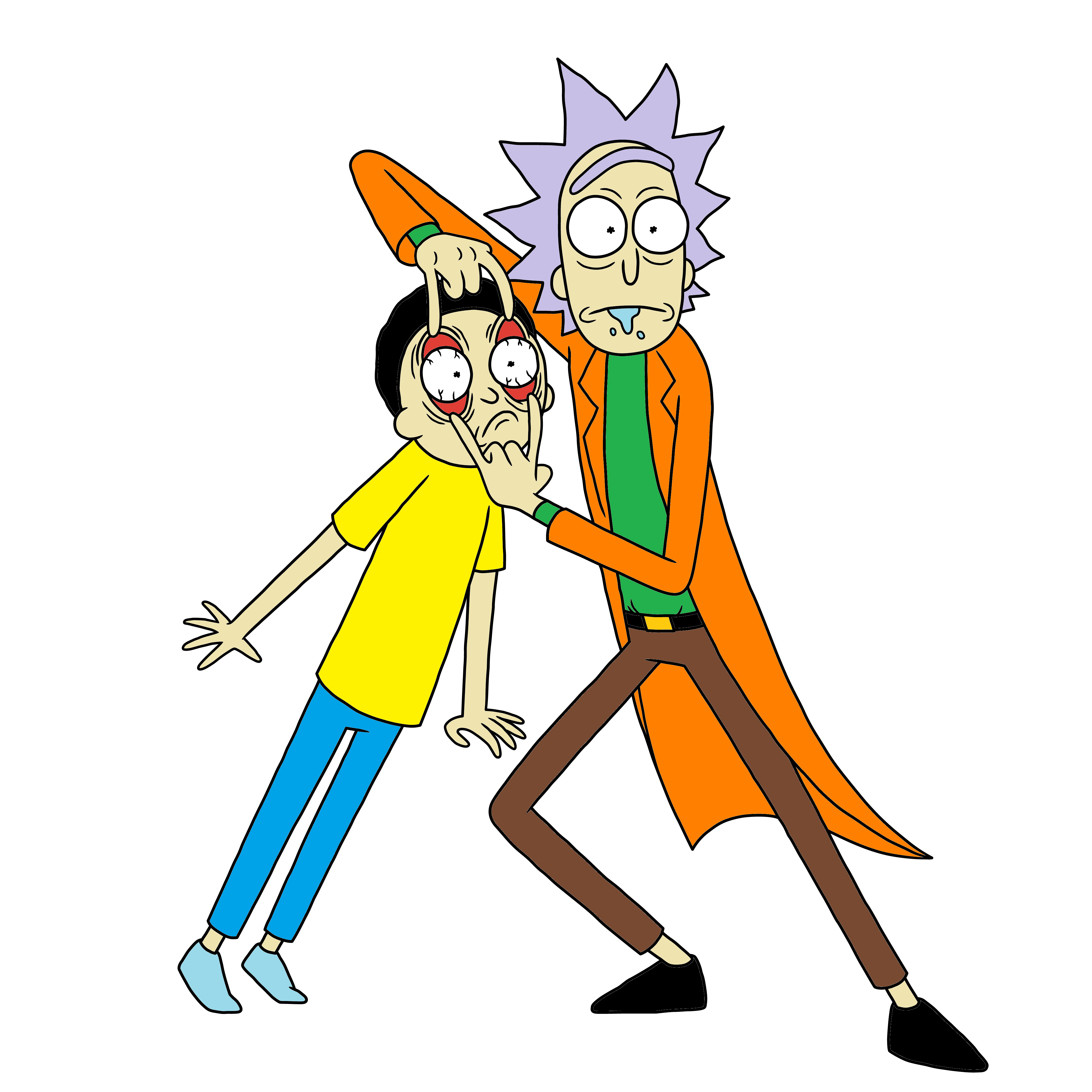 瑞克和莫蒂线稿上色