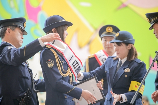 千叶县千叶西警察署担任一日署长的似鸟沙也加似鸟沙也加