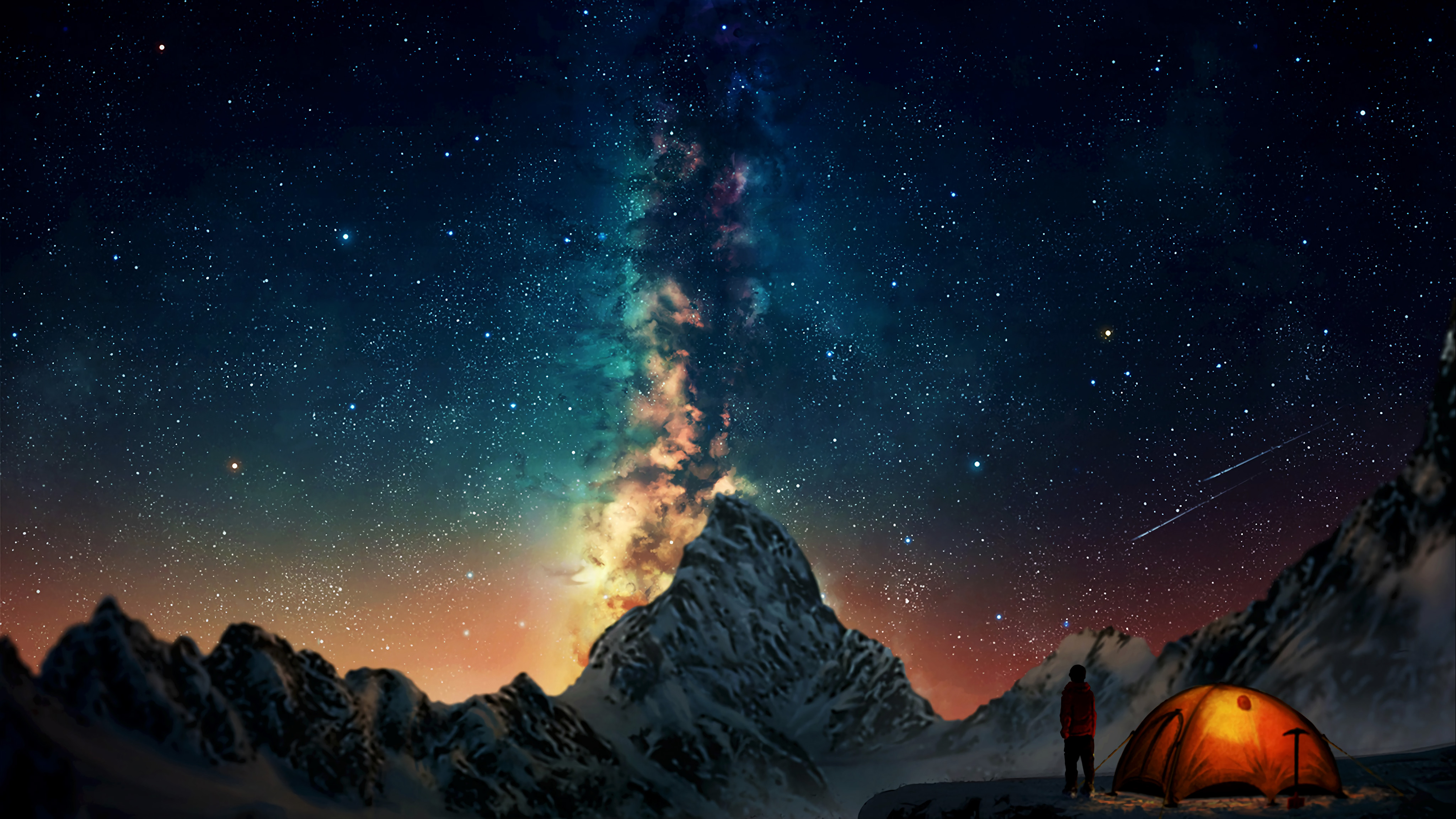 星空,宇宙:一张风景:两张像素风格:二次元:你的名字:电脑壁纸部分:上