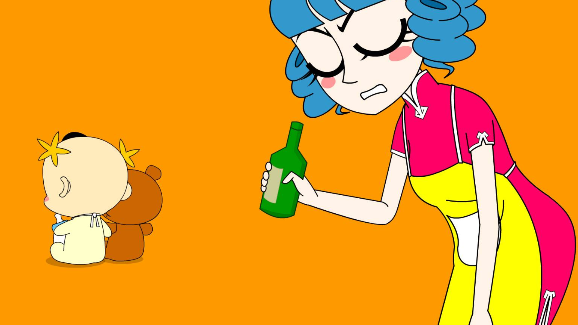 奶瓶小星:私奔,搞笑动画短片(横屏)