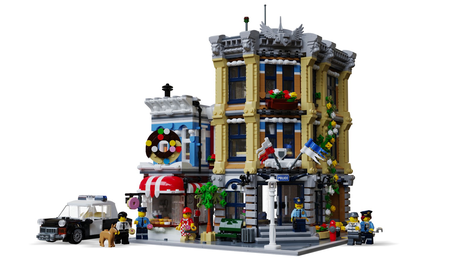 乐高ideas街景派出所,沉浸在甜甜圈海洋当中.