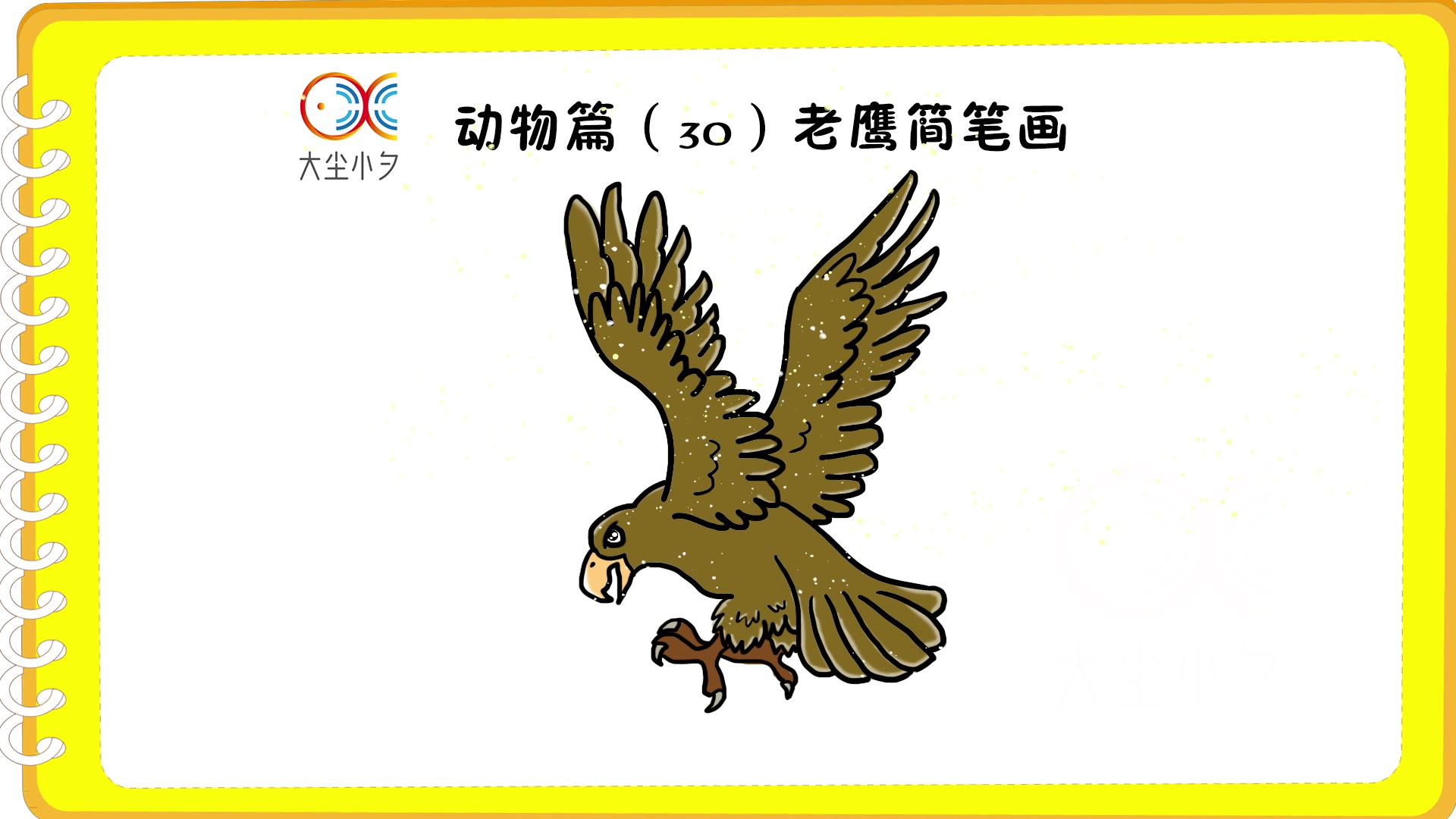 动物篇(30)老鹰简笔画