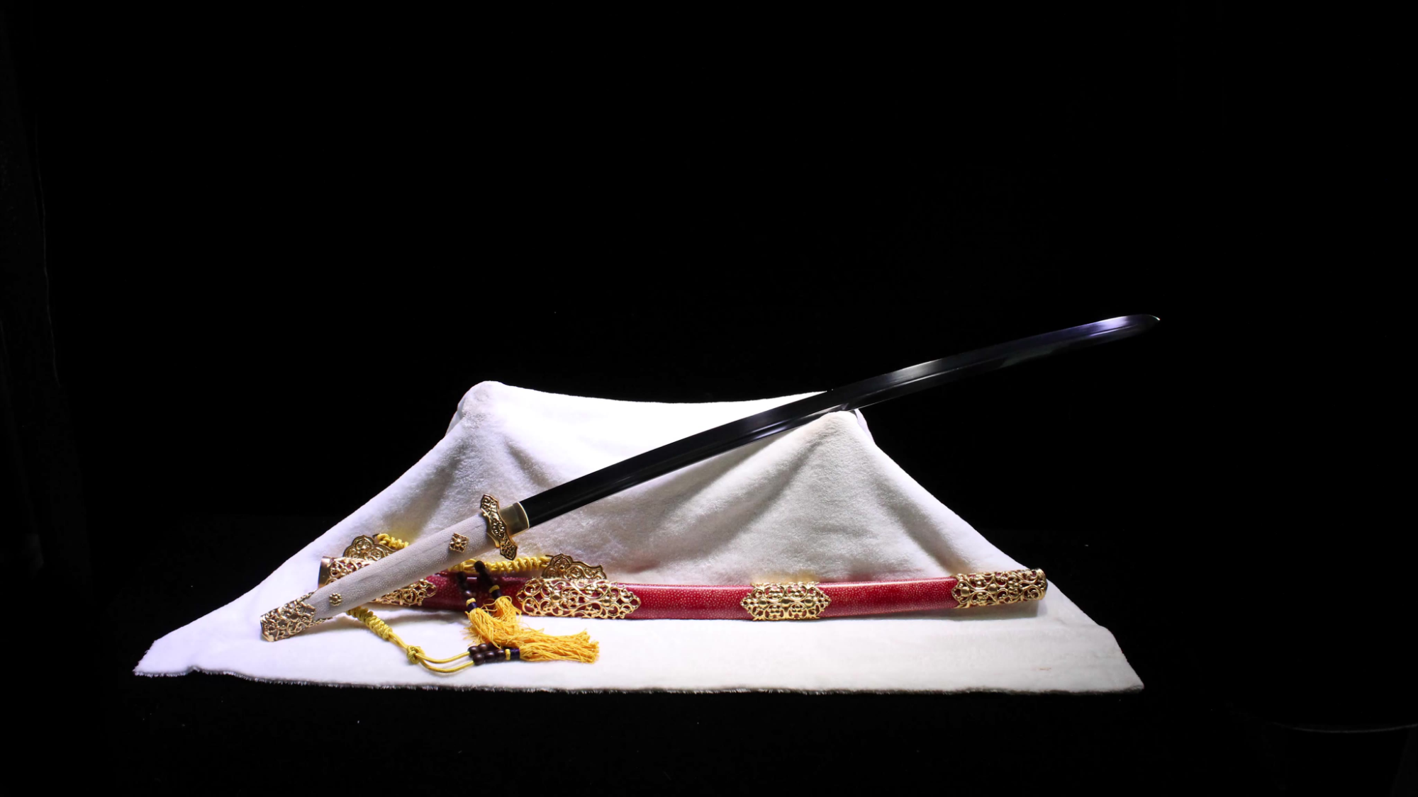 龙泉铸剑师周正武龙泉剑之三枚地肌小乌丸式唐刀188