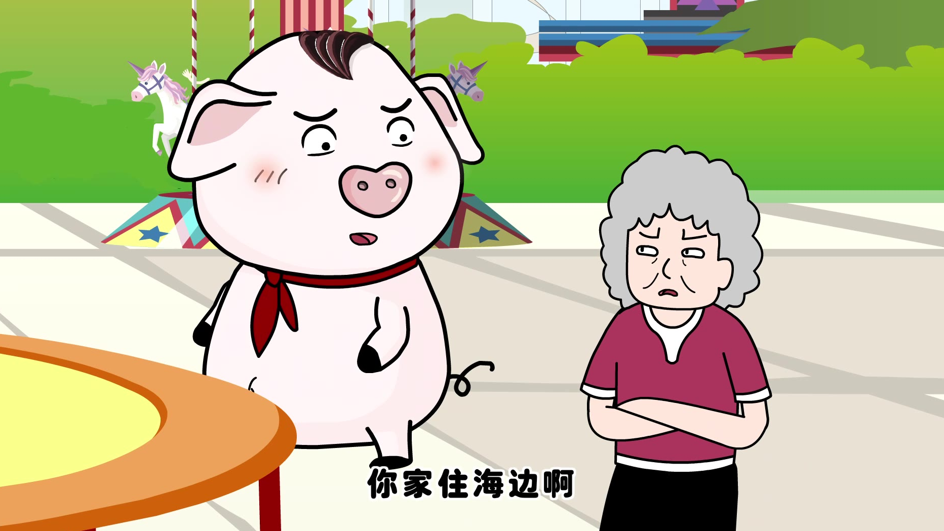 小宝玩蹦床不顾他人感受,奶奶放纵不管,屁登只好出手