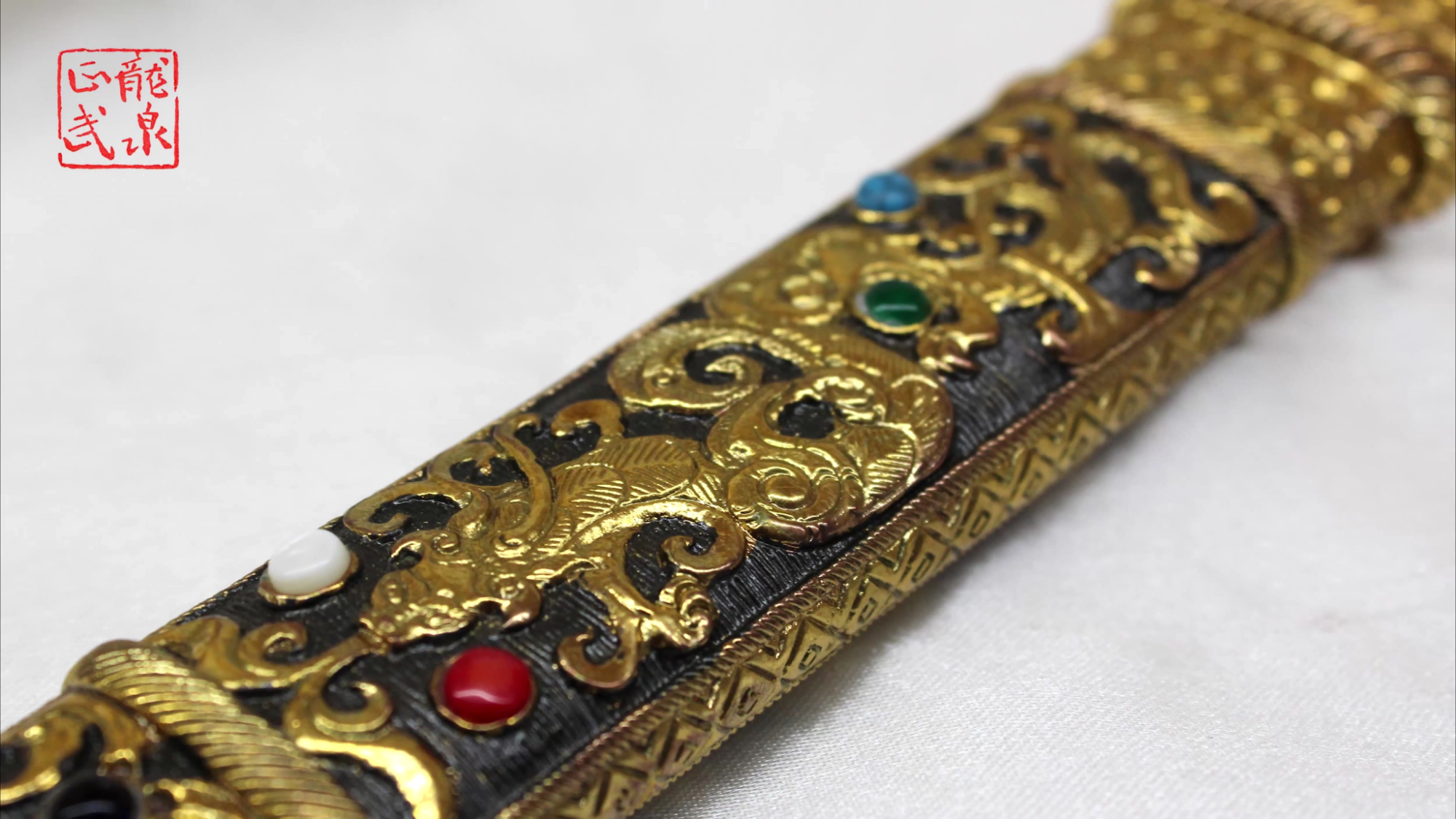 周正武龙泉刀剑三枚地肌铜装七宝刀214