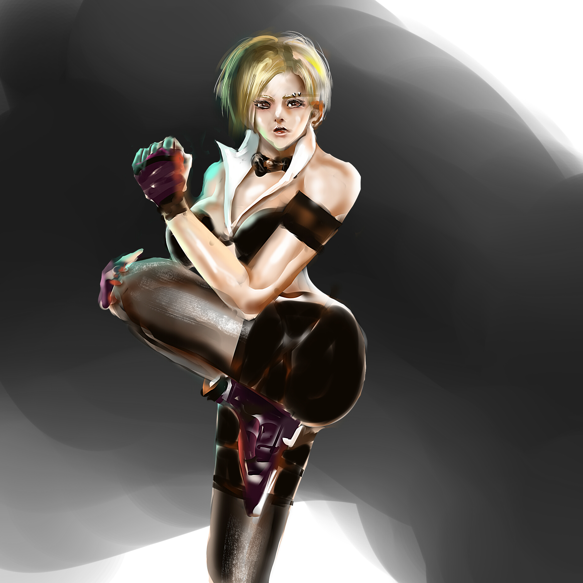 听说你们拍照没叫我拳皇美女黑化系列黑king