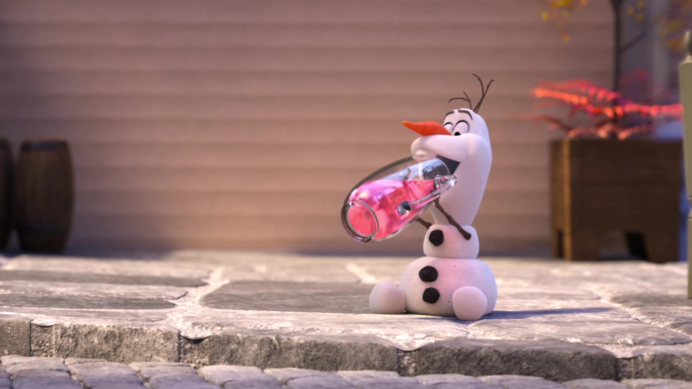 迪士尼的动画师宅家创作冰雪奇缘雪宝的全新片段粉红柠檬水