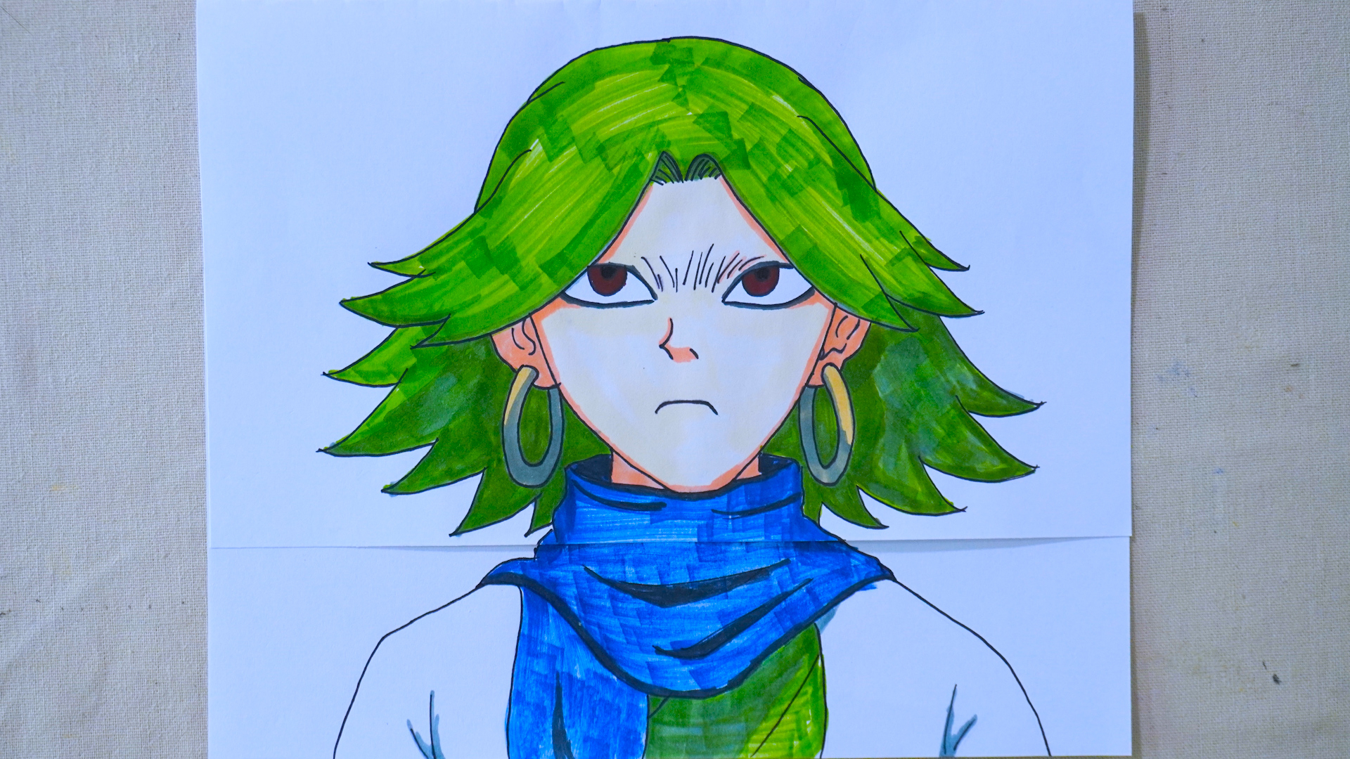 刺客伍六七赤牙让主角理发会怎么样呢1张纸手工趣味展示