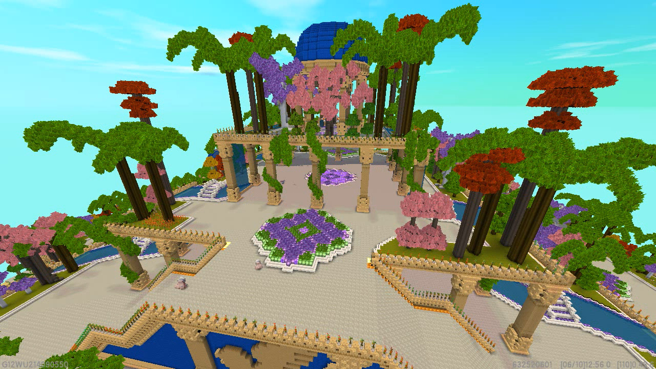 迷你世界:一起来探索神秘的"空中花园"花花草草真好看