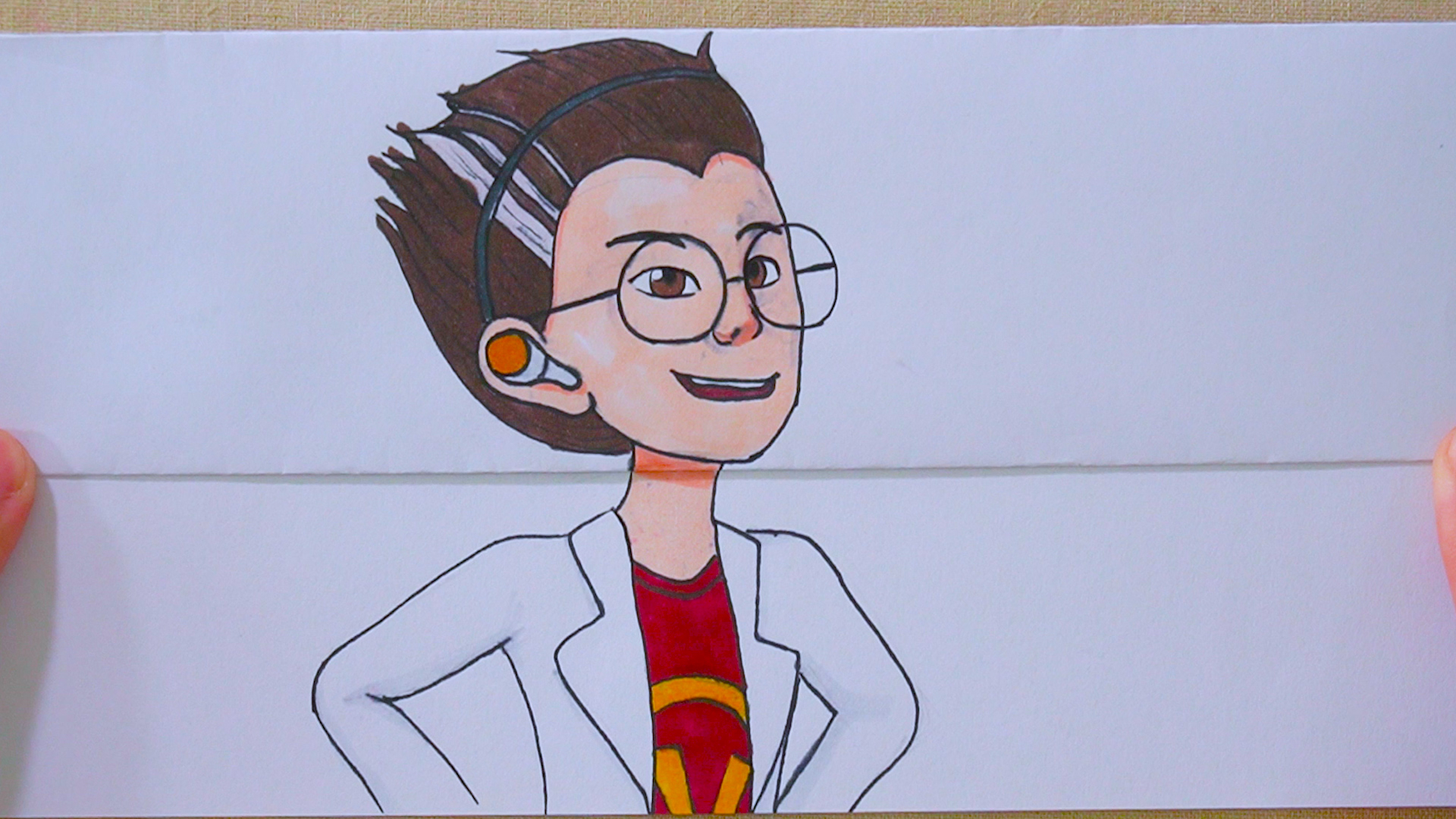 漫画《熊出没》天才威的2种变身,1张纸手工展示,最后1种太帅气