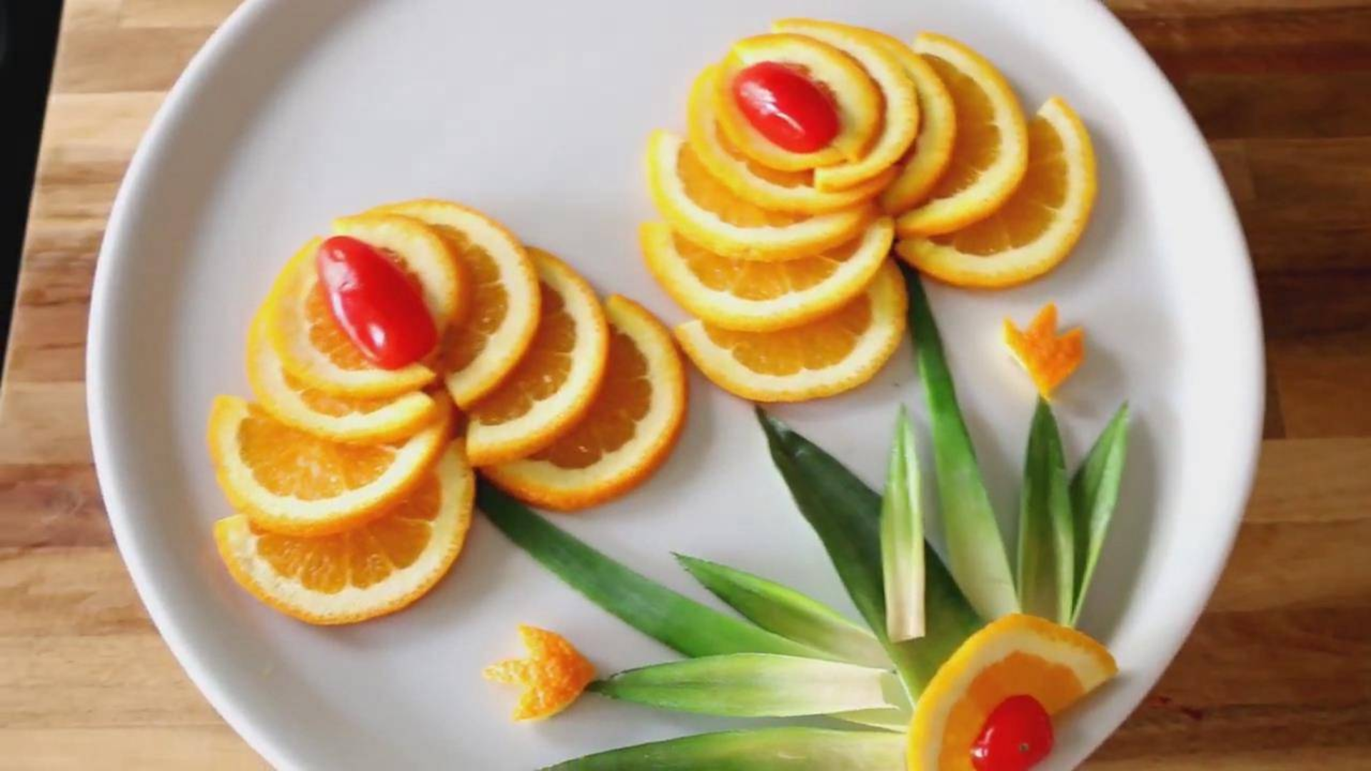 橙子雕花切盘制作教程蒲兴生鲜
