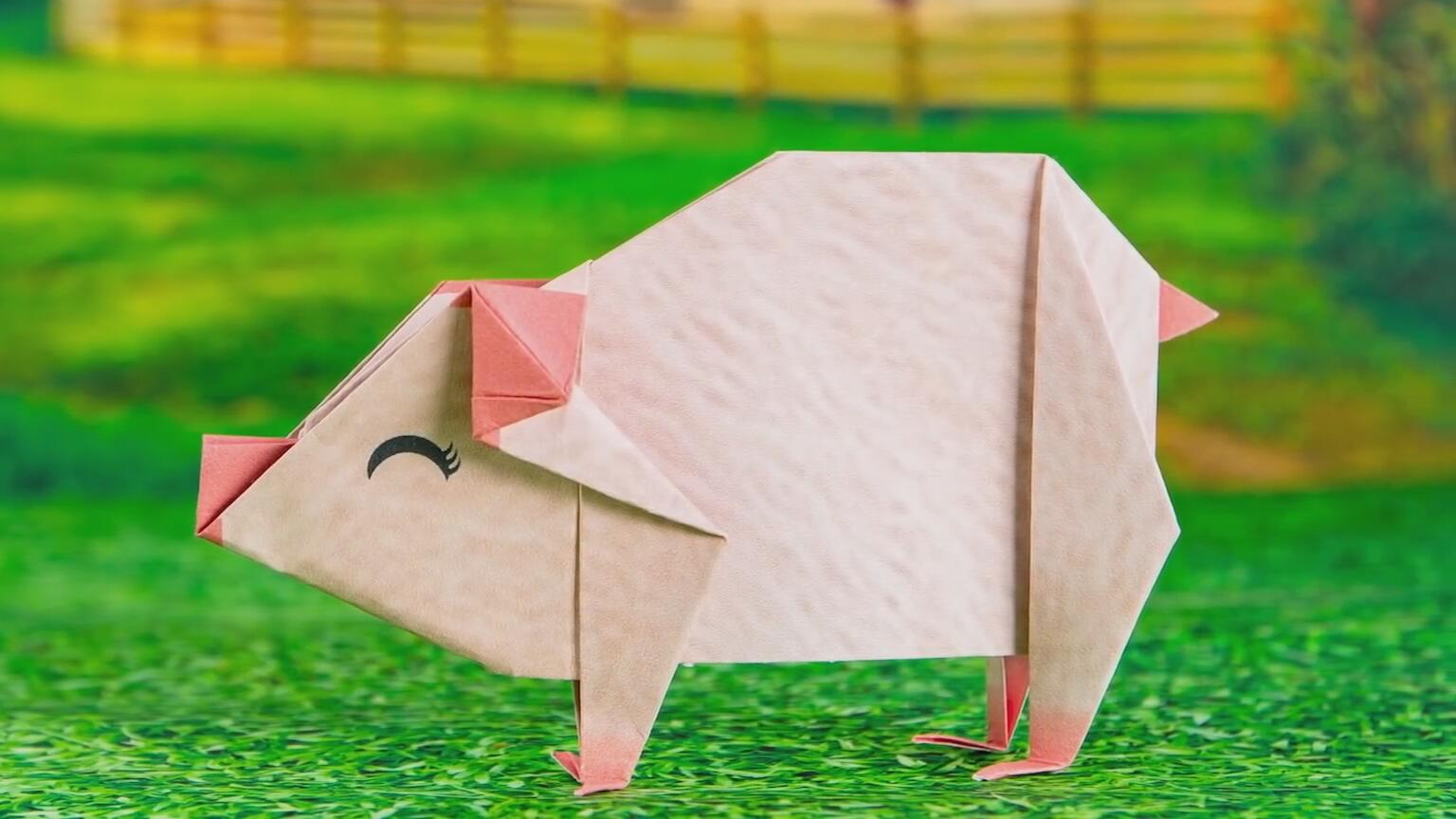 折纸小猪 简单图片