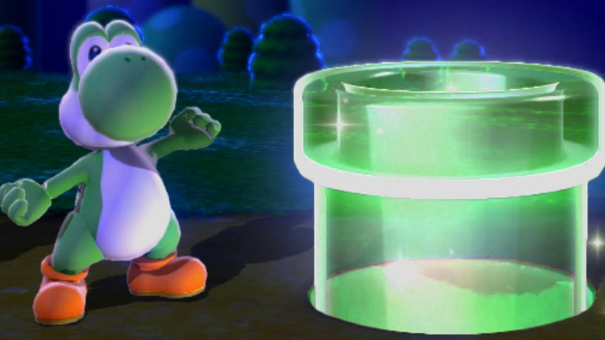 超级马里奥3d世界中可爱的小恐龙耀西