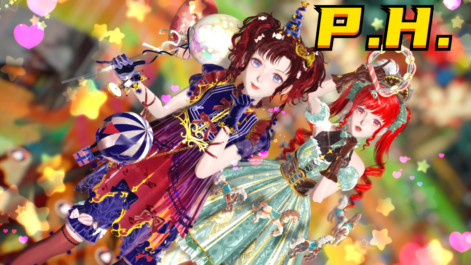 闪耀暖暖mmd元旦贺游乐绘彩虹奇幻梦ph配布