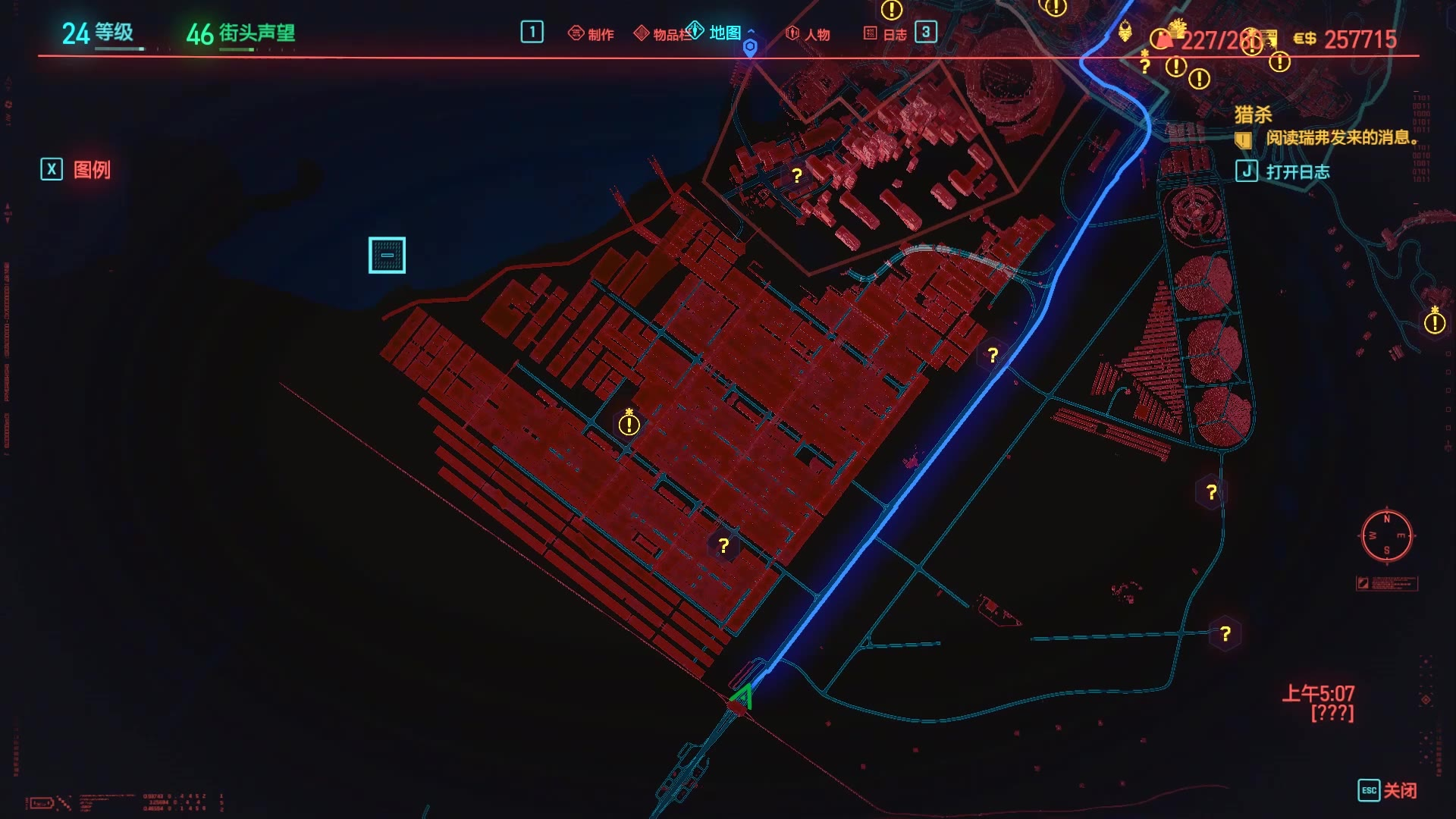 冷知识 从南到北竖穿整个赛博朋克地图要多久?