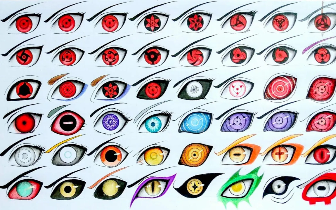 绘制出各种火影眼,这不比博人传燃?