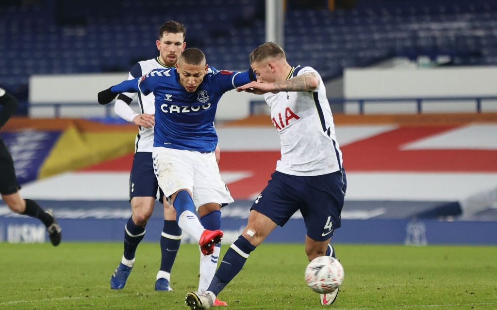 2020-2021赛季足总杯第五轮 埃弗顿vs托特纳姆热刺 全场集锦