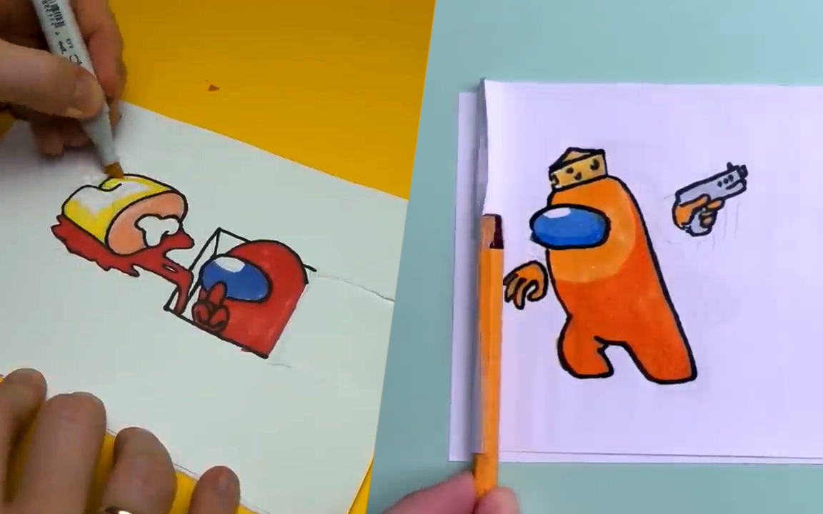 创意100分:超有趣的among us手工作品!